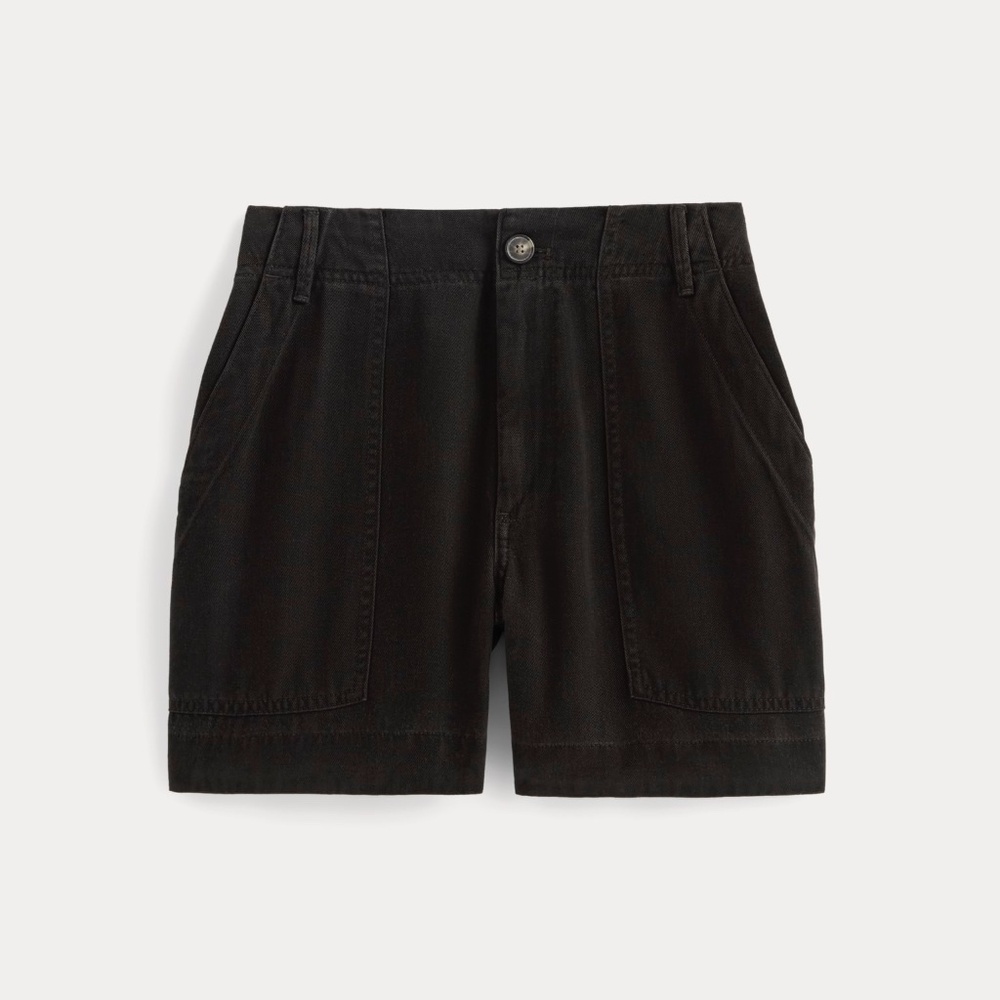 Everlane Women's Utility Short in Buttersoft in Black, Size 8, Twill